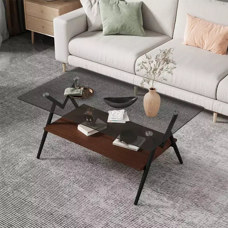 Table basse moderne en verre