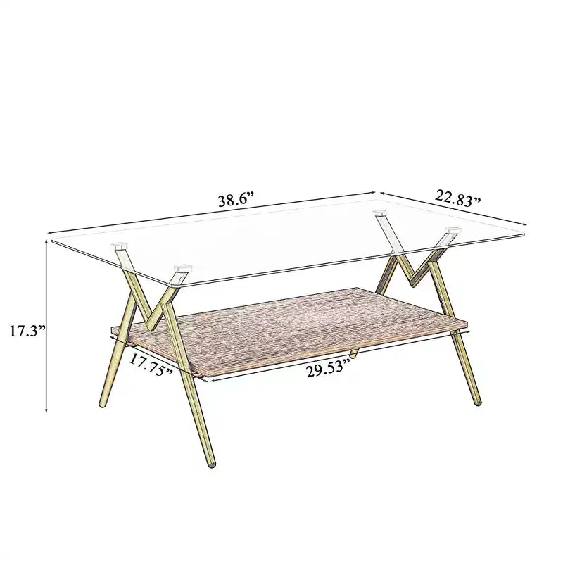 Table basse moderne en verre