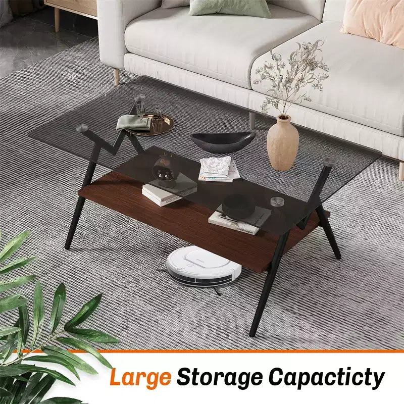 Table basse moderne en verre