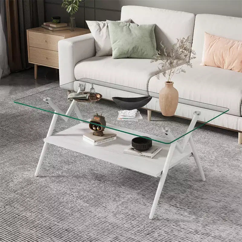 Table basse moderne en verre