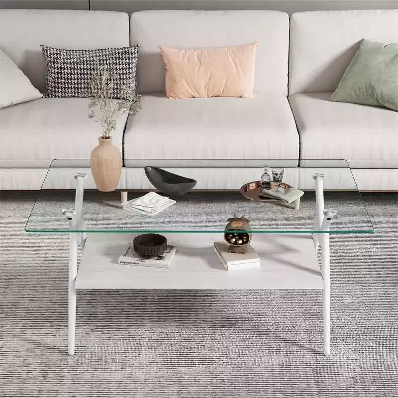 Table basse moderne en verre