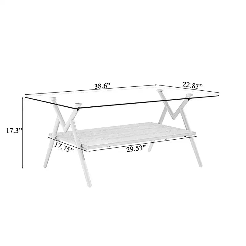 Table basse moderne en verre