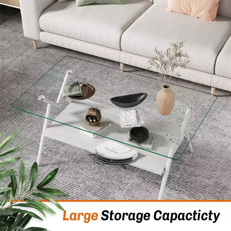Table basse moderne en verre