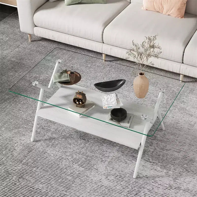 Table basse moderne en verre