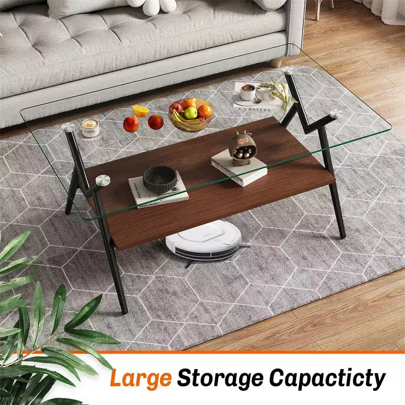 Table basse moderne en verre