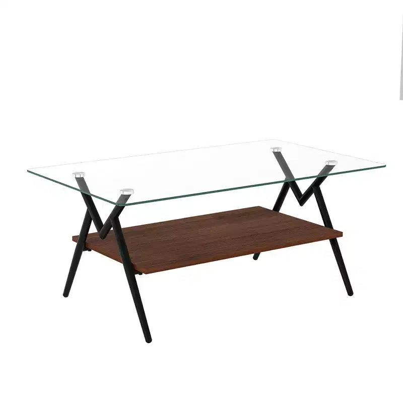Table basse moderne en verre
