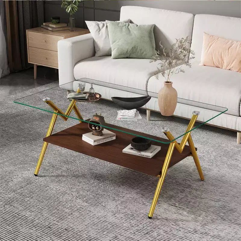Table basse moderne en verre