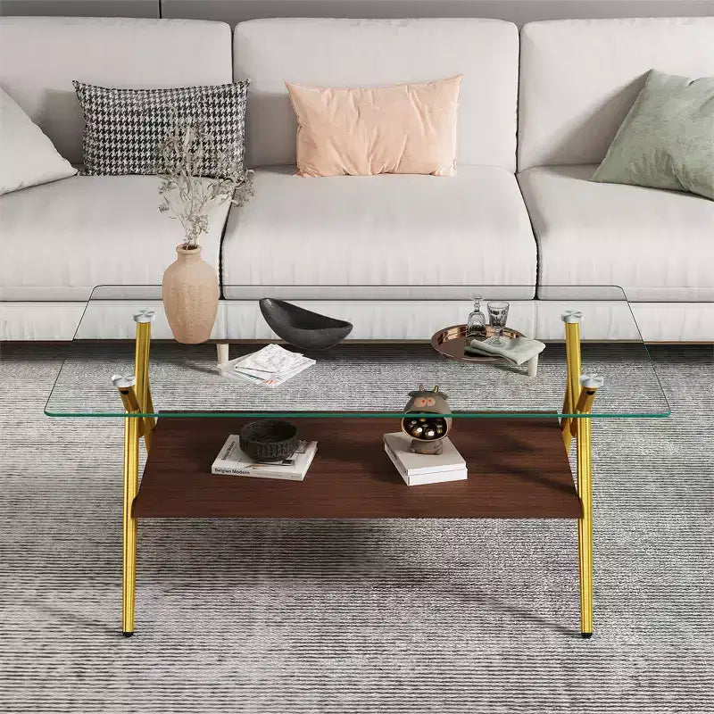 Table basse moderne en verre