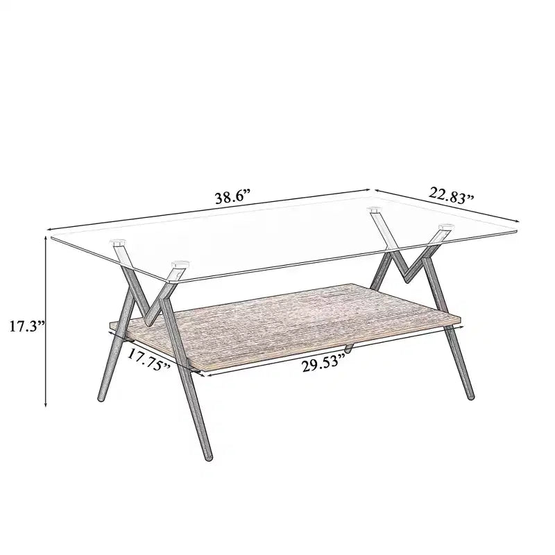 Table basse moderne en verre