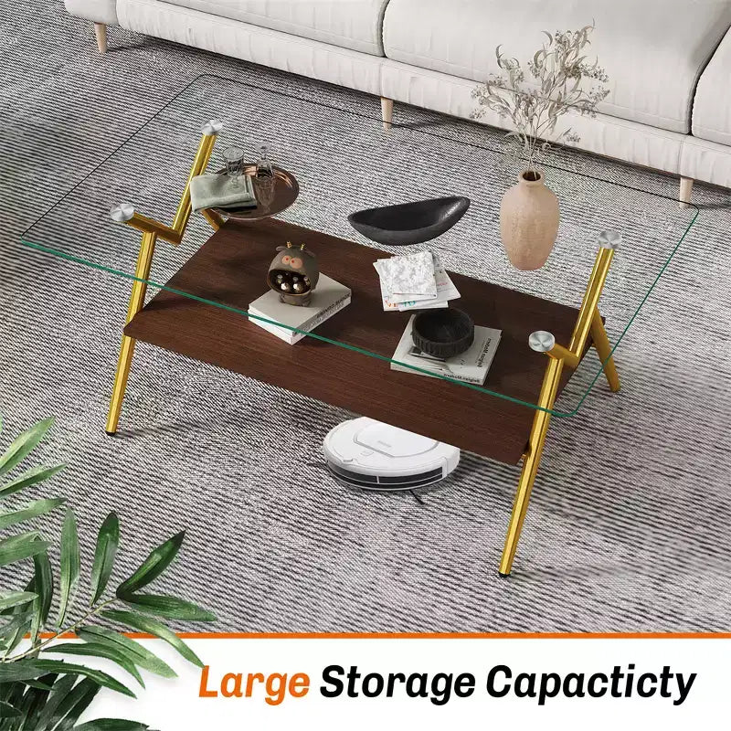 Table basse moderne en verre