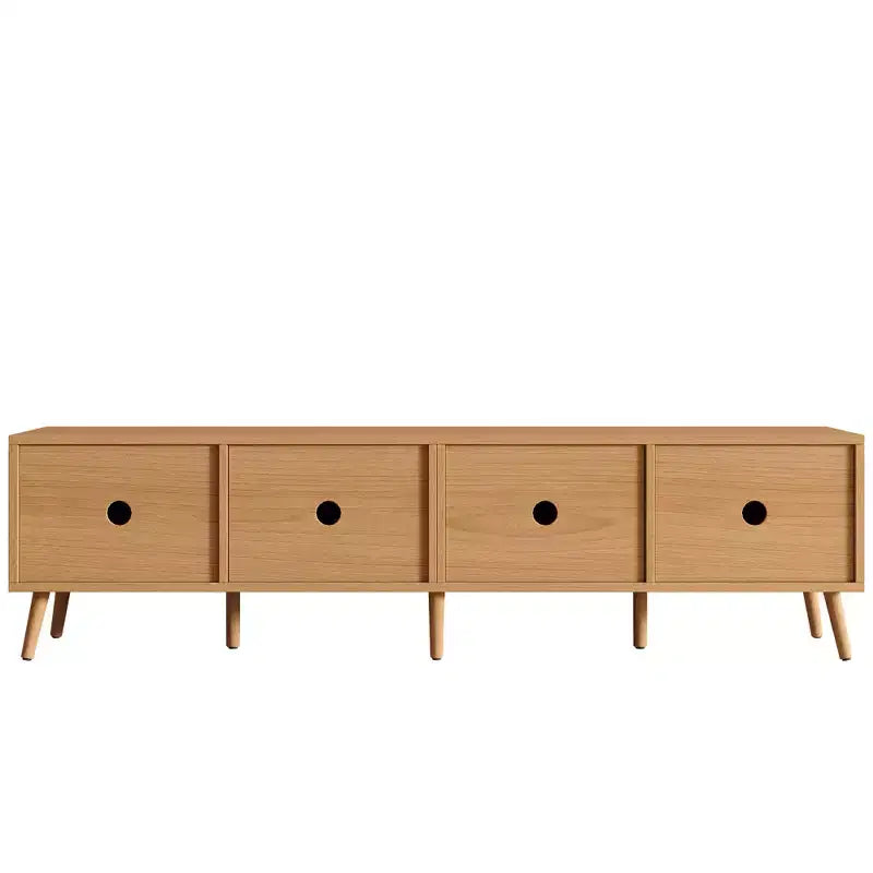 Meuble TV avec portes en rotin