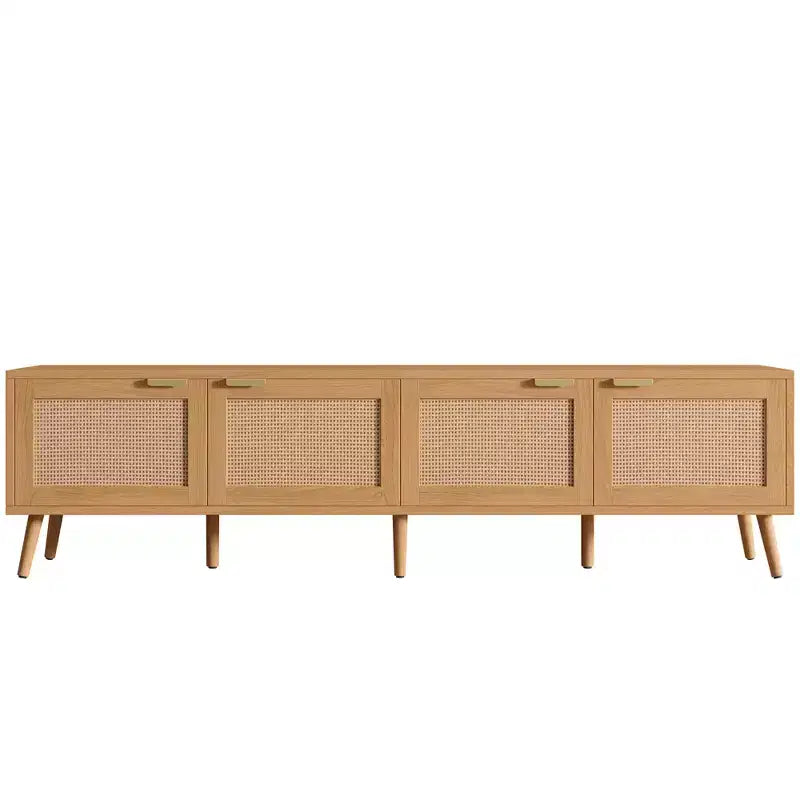 Meuble TV avec portes en rotin