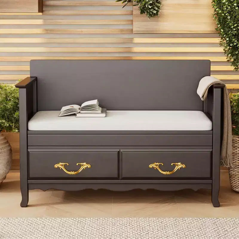 Banc à chaussures avec coussin amovible