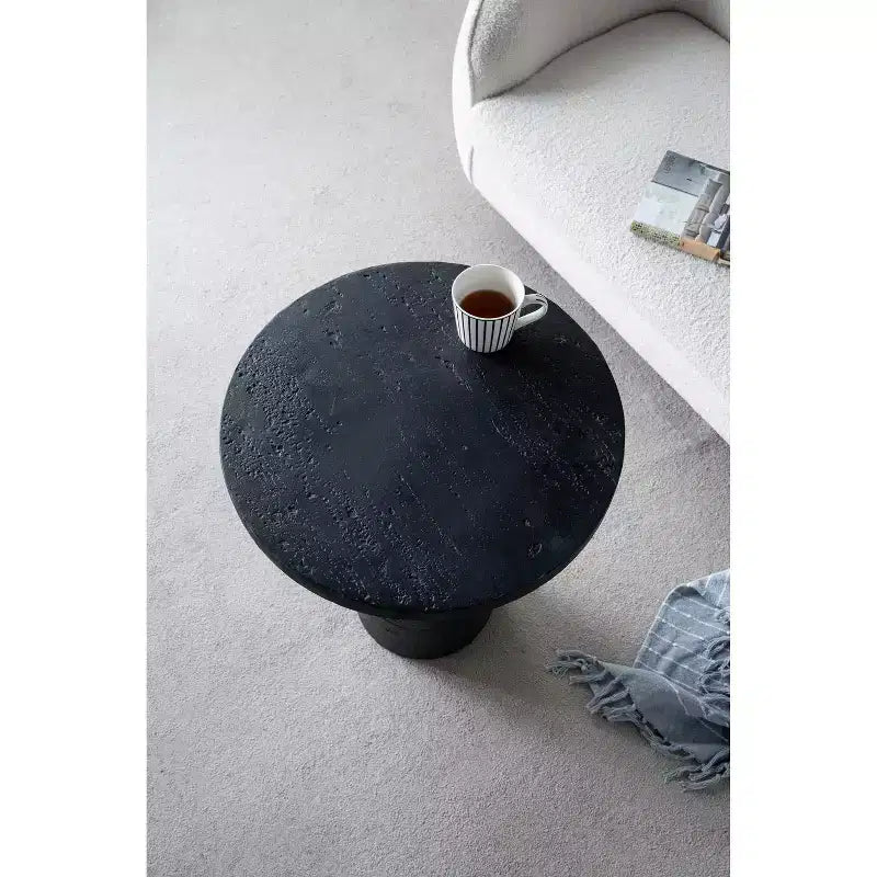 Table d'appoint ronde noire