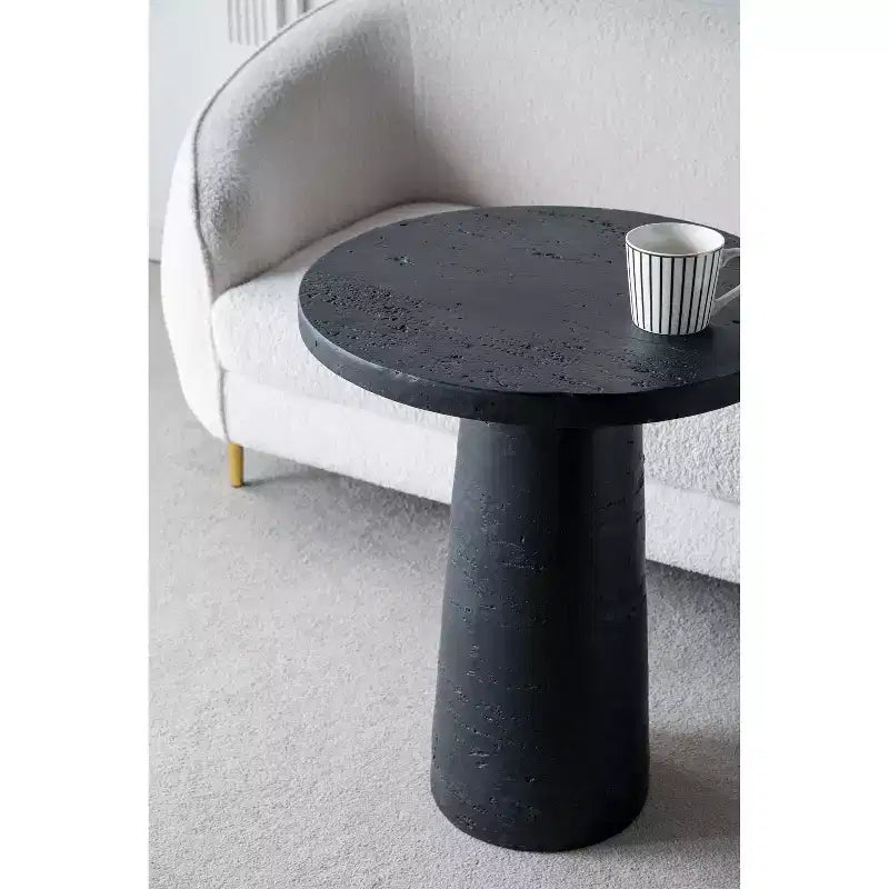 Table d'appoint ronde noire