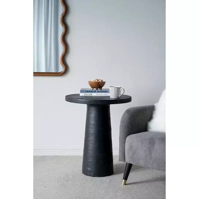 Table d'appoint ronde noire