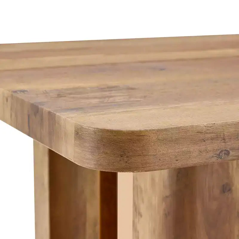 Table à manger moderne en bois avec pieds en forme de U