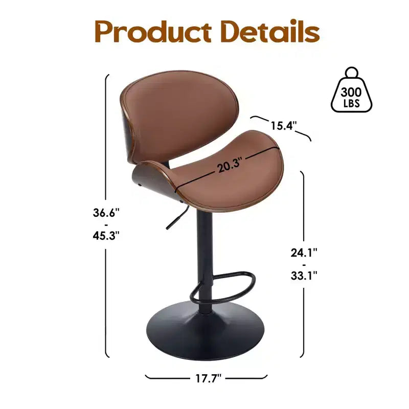 Tabourets de bar en cuir PU au style moderne