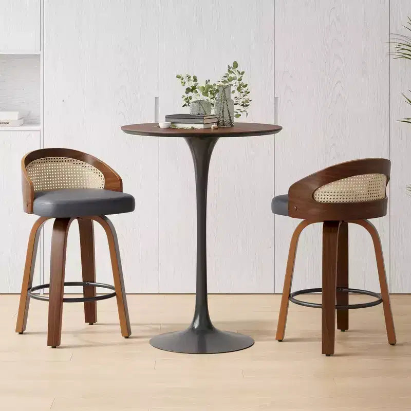 Tabourets de bar en cuir PU au style moderne