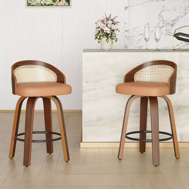 Tabourets de bar en cuir PU au style moderne