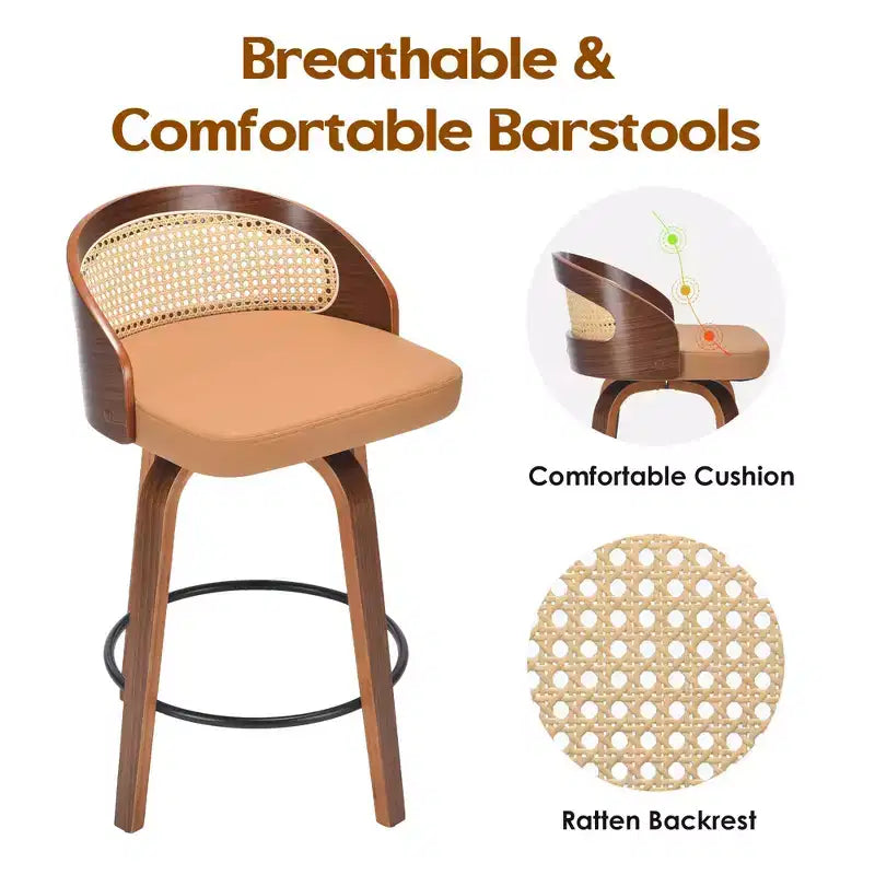 Tabourets de bar en cuir PU au style moderne