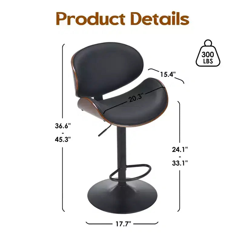 Tabourets de bar en cuir PU au style moderne