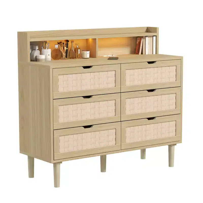 Commode à six tiroirs avec lumières LED