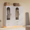 Armoire blanche, meuble de rangement à double porte
