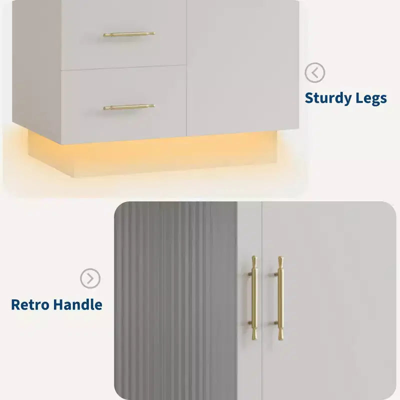 Armoire blanche, meuble de rangement à double porte