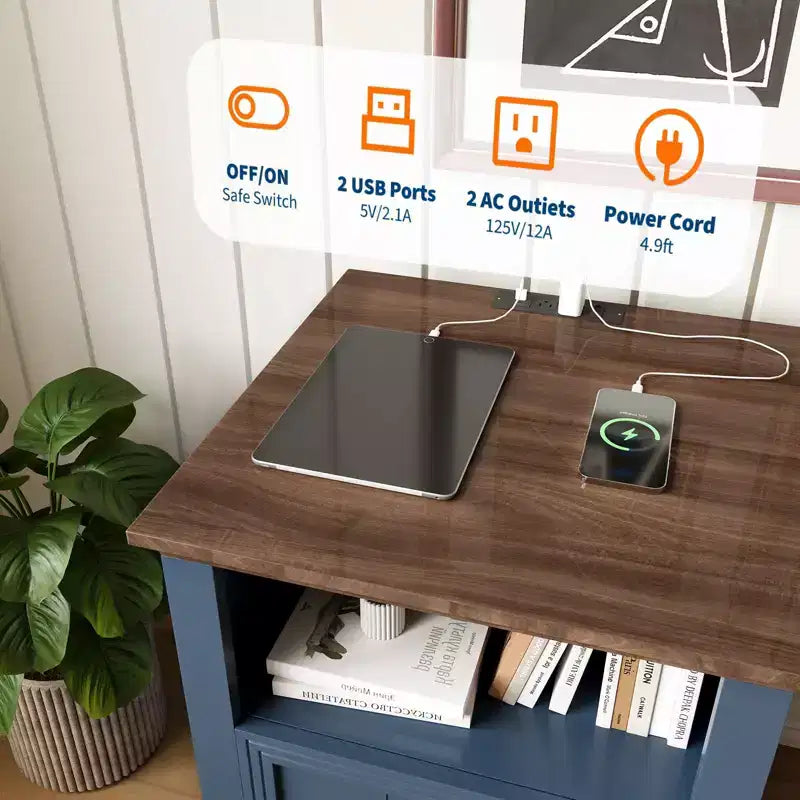 Table de chevet moderne, table de chevet en bois