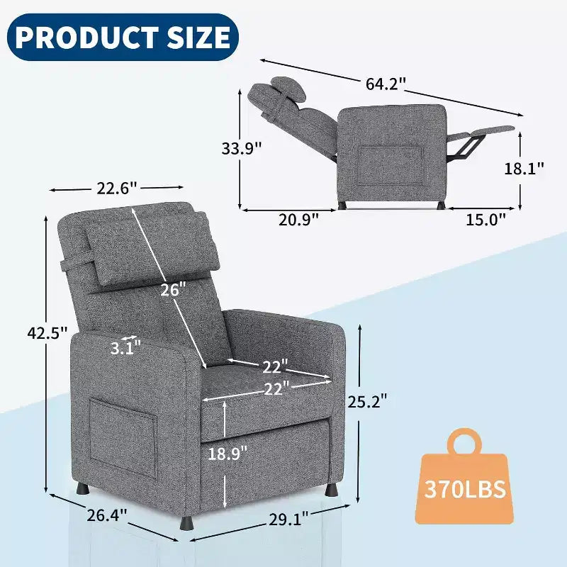 Fauteuil inclinable massant et chauffant pour les lombaires