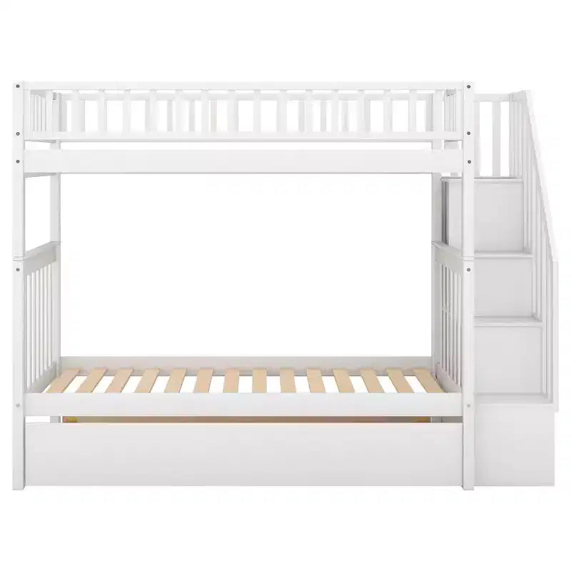 Lit superposé avec lit escamotable et rangement