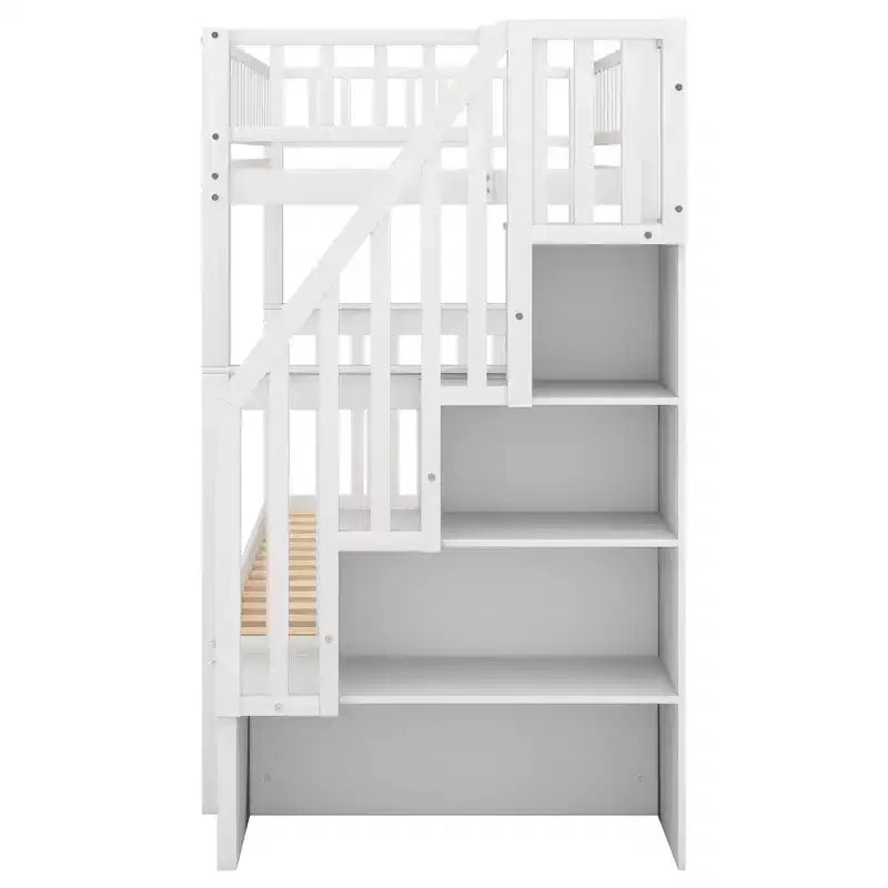 Lit superposé avec lit escamotable et rangement