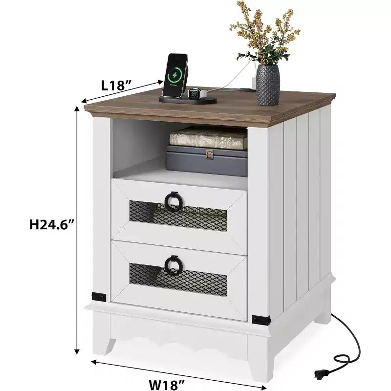Table de chevet de style campagnard