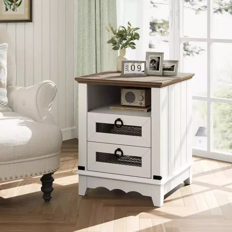 Table de chevet de style campagnard