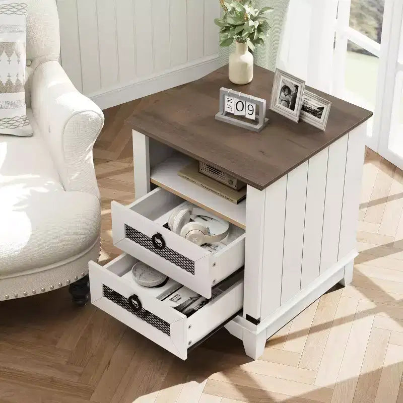 Table de chevet de style campagnard