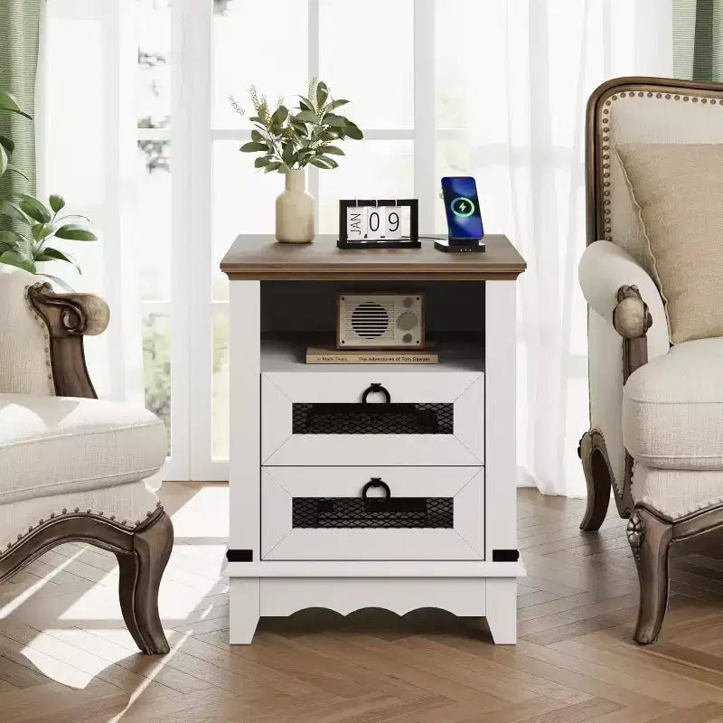 Table de chevet de style campagnard