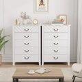 Commode champêtre à cinq tiroirs, idéale pour les chambres à coucher