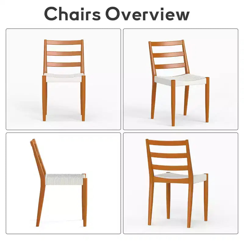 Chaise de salle à manger avec dossier incurvé en bois