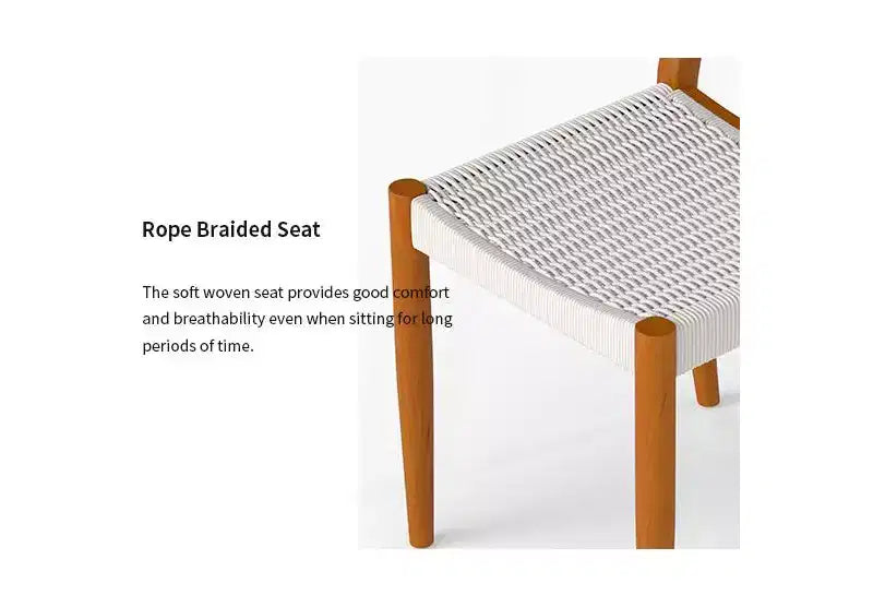 Chaise de salle à manger avec dossier incurvé en bois