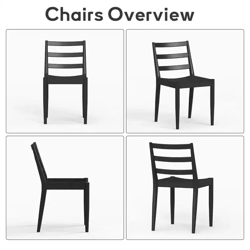 Chaise de salle à manger avec dossier incurvé en bois