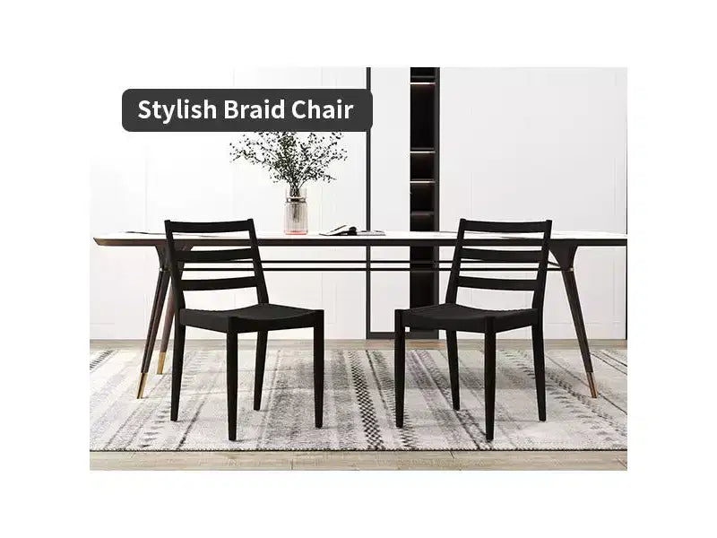 Chaise de salle à manger avec dossier incurvé en bois