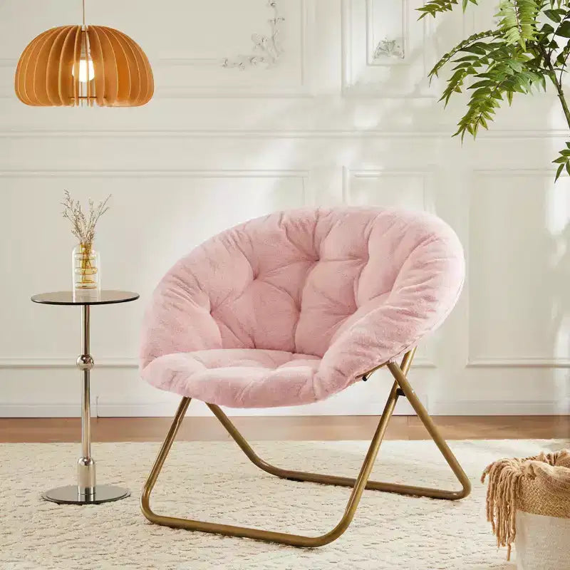 Fauteuil confortable moderne en fausse fourrure