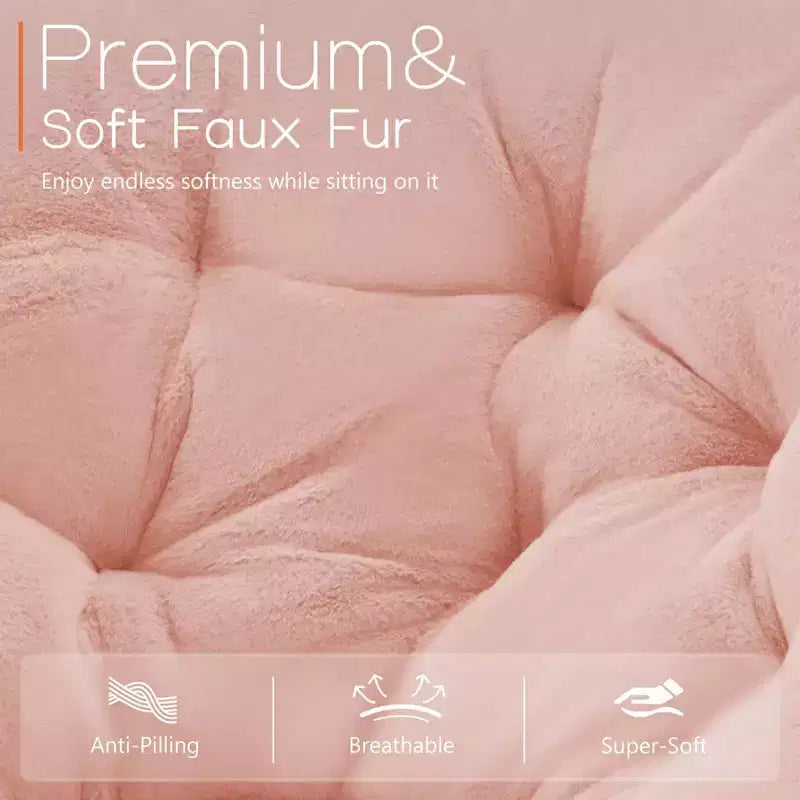 Fauteuil confortable moderne en fausse fourrure