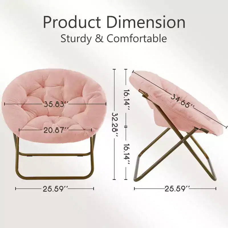 Fauteuil confortable moderne en fausse fourrure
