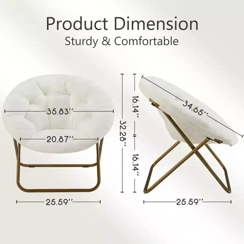 Fauteuil confortable moderne en fausse fourrure