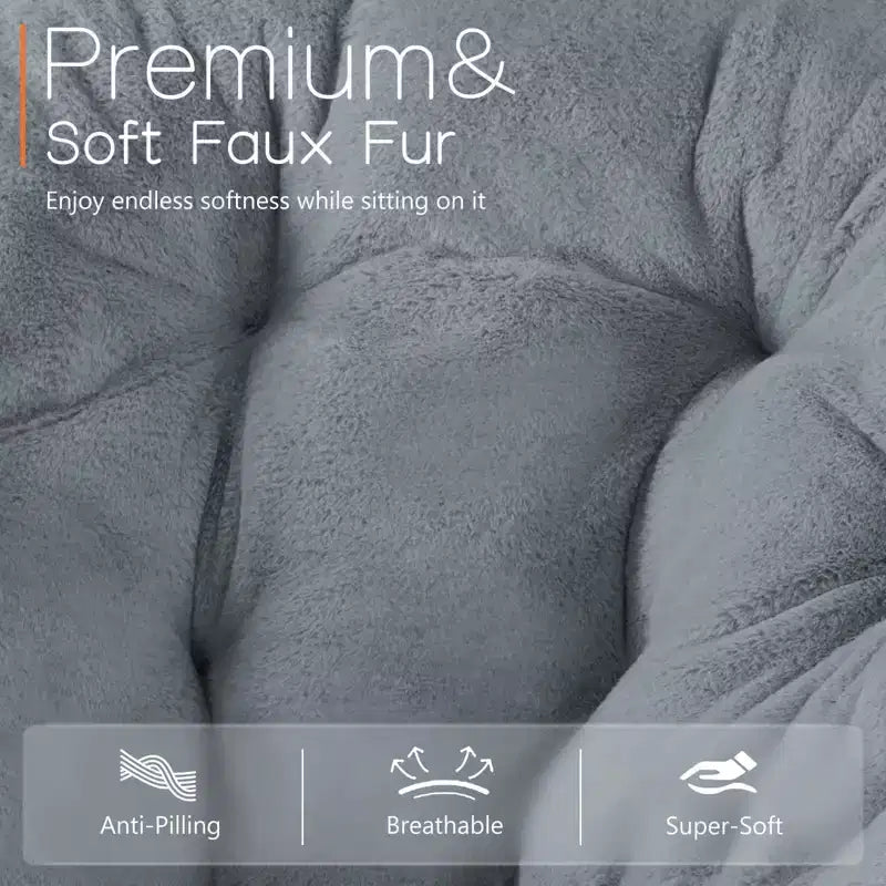 Fauteuil confortable moderne en fausse fourrure