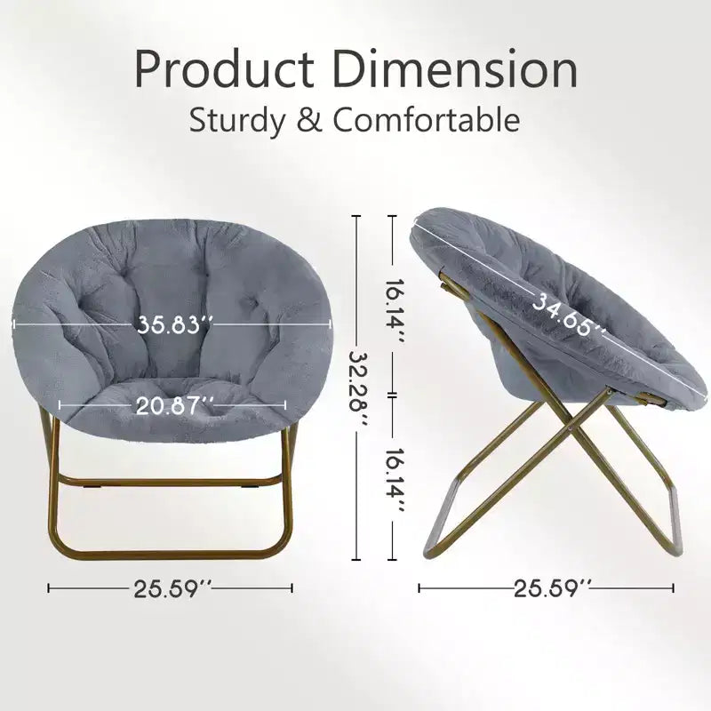 Fauteuil confortable moderne en fausse fourrure