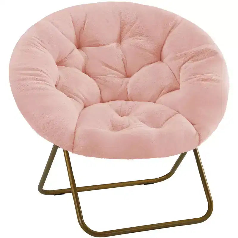 Fauteuil confortable moderne en fausse fourrure