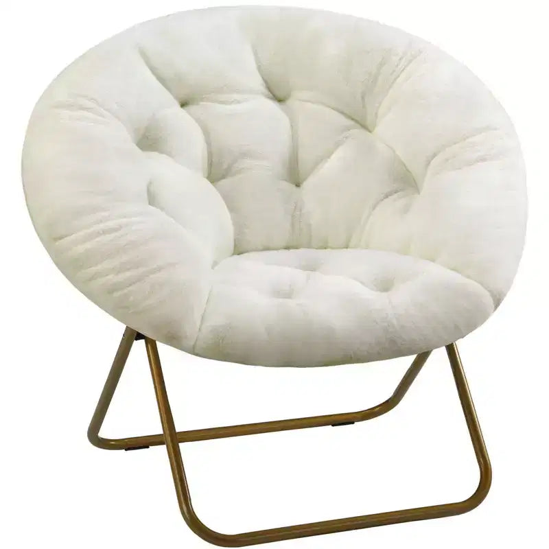 Fauteuil confortable moderne en fausse fourrure